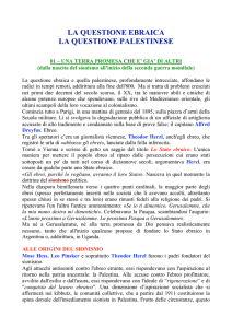 la questione ebraica la questione palestinese