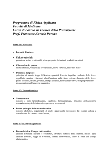 Programma di Fisica per l`anno accademico 1998-1999