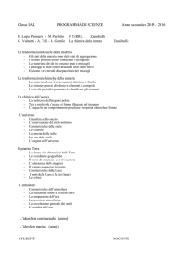 Classe IAL PROGRAMMA DI SCIENZE Anno