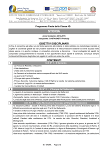 Programma Finale: 2014-2015 - Fossati