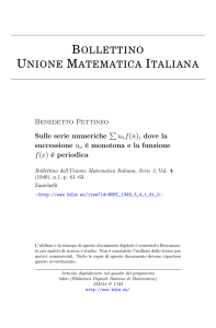 Sulle serie numeriche un f(n), dove la successione un è monotona e