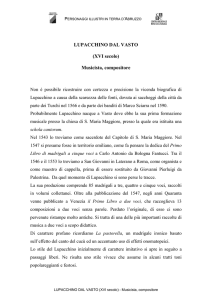 LUPACCHINO DAL VASTO (XVI secolo) Musicista, compositore