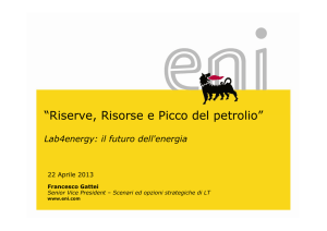 “Riserve, Risorse e Picco del petrolio”