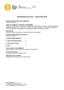 Orientamento al lavoro – Career Day 2016
