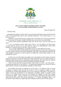 Lettera alla Diocesi di Ivrea
