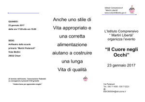 “Il Cuore negli Occhi” Anche uno stile di Vita appropriato e una