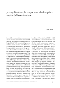 Jeremy Bentham, la trasparenza e la disciplina sociale della