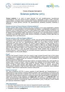 Scienze politiche (SPO) - Università degli Studi di Milano