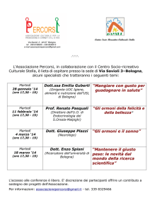 “Mangiare con gusto per guadagnare in salute” “Gli ormoni e il