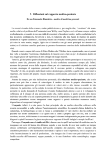Scuola di Etica Medica: elaborato 2
