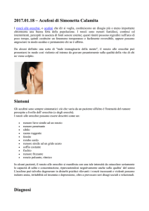 2017.01.18 – Acufeni di Simonetta Calamita Sintomi Diagnosi