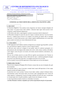 Consenso informato Risonanza Magnetica