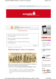 Pubblicità Progresso. Contro la TV spazzatura.