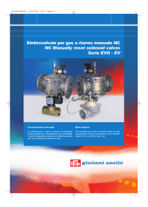 Elettrovalvole per gas a riarmo manuale NC