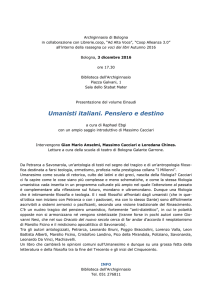 Umanisti italiani. Pensiero e destino