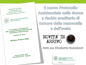 Il nuovo protocollo assistenziale nelle donne a rischio ereditario di