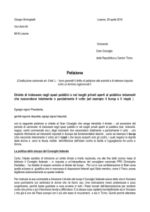 petizione contro il burqa