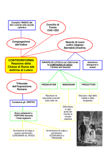 CONTRORIFORMA Reazione della Chiesa di Roma alle dottrine di