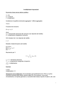 Appunto sui moltiplicatori keynesiani