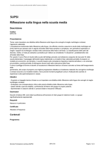 Riflessione sulla lingua nella scuola media