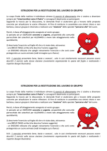ISTRUZIONI PER LA RESTITUZIONE DEL LAVORO DI GRUPPO