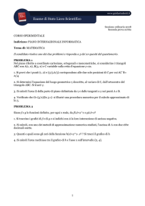 Tracce Matematica Liceo Scientifico PNI seconda prova 2008