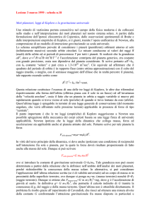 Lezione 3 marzo 1999 - scheda n.18 Moti planetari, leggi di Keplero