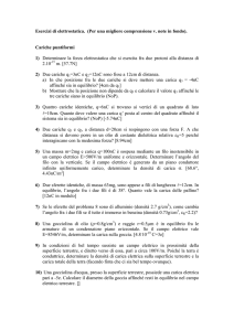 Esercizi di elettrostatica. (Per una migliore comprensione v. note in