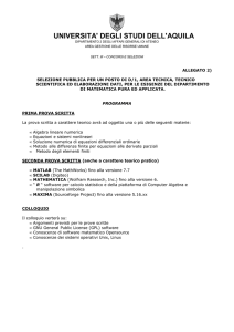ALLEGATO 2 prove d`esame - Università degli Studi dell`Aquila