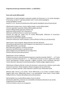 Programma d`esame per Geometria 4 (9cfu) – a.a 2015/2016