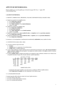 appunti di metereologia