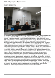 Il figlio di Mogol ospite al `Majorana-Laterza`