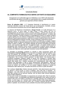 al comparto farmaceutico serve un punto di equilibrio