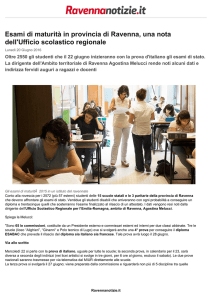 Esami di maturità in provincia di Ravenna, una