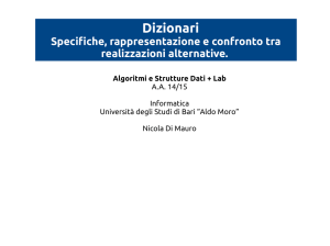Dizionari - Dipartimento di Informatica