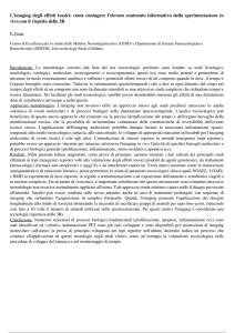 L`imaging degli effetti tossici: come coniugare l`elevato contenuto