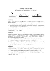 Esercizi di dinamica