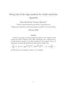 Strong law of the large numbers for totally monotone capacities