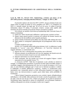 IL FUTURO EPIDEMIOLOGICO ED ASSISTENZIALE