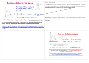 Lezione del 07.03.2016 Lavoro della forza peso su un percorso