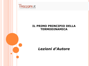Il primo principio della termodinamica (materiale per la LIM)