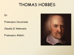 Hobbes e l`alternativa allo stato moderno