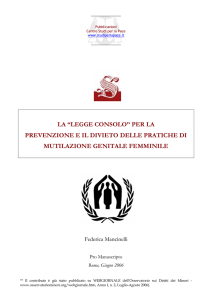 legge consolo - Studi per la pace