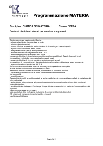 Chimica dei materiali - Liceo Artistico Caravaggio