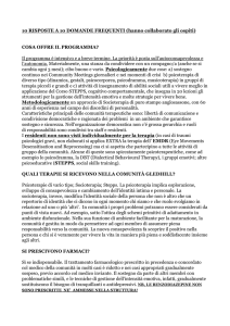 10 domande - Centro Gledhill per borderline