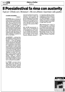 Il Poesiafestival fa rima con austerity