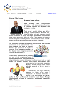 Digital Marketing lavoro e innovazione