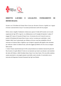 diritto lavoro e legalita`. fondamenti di democrazia