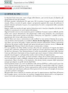Le critiche all`Onu - Simone per la scuola