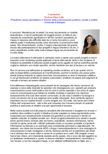 Conclusioni Prof.ssa Pina Lalli
